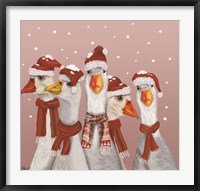 Framed Christmas Gaggle of Geese