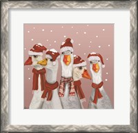 Framed Christmas Gaggle of Geese