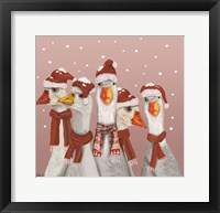 Framed Christmas Gaggle of Geese