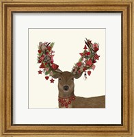 Framed Deer, Homespun Wreath