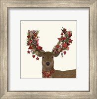 Framed Deer, Homespun Wreath