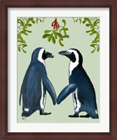 Framed Penguins And Mistletoe