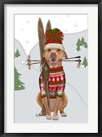 Framed Pitbull Skiing