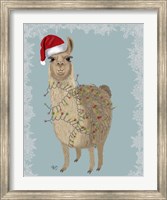 Framed Llama, Christmas Lights 2