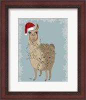 Framed Llama, Christmas Lights 2