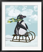 Framed Penguin On Sled