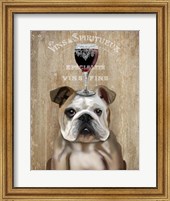 Framed Dog Au Vin, English Bulldog