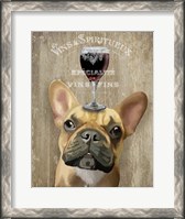Framed Dog Au Vin, French Bulldog