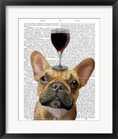 Framed Dog Au Vin, French Bulldog