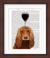 Framed Dog Au Vin, Cocker Spaniel