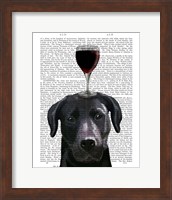 Framed Dog Au Vin, Black Labrador