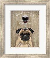 Framed Dog Au Vin, Pug