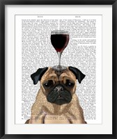 Framed Dog Au Vin, Pug