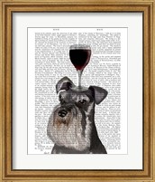 Framed Dog Au Vin, Schnauzer