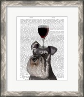 Framed Dog Au Vin, Schnauzer