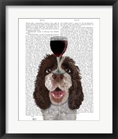 Framed Dog Au Vin, Springer Spaniel