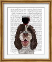 Framed Dog Au Vin, Springer Spaniel