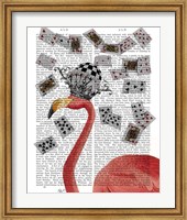 Framed Flamingo and Cards