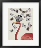 Framed Flamingo and Cards