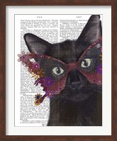 Framed Cat and Flower Glasses
