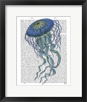 Framed Blue Jellyfish 1