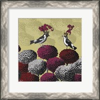 Framed Blooming Birds, Chrysanthemum 2