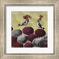 Framed 'Blooming Birds, Chrysanthemum 2' border=