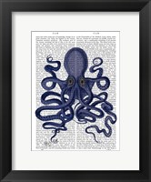 Framed Octopus 9, Blue
