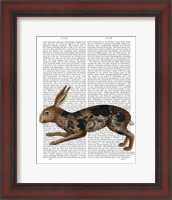 Framed Hare and Black Leaves