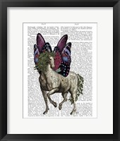 Framed Horse with Butterfly Wings