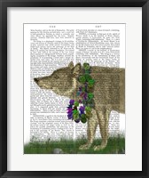Framed Wolf and Garland