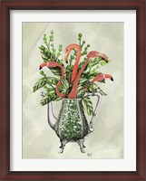 Framed Vase Of Flamingos