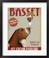 Framed Basset Hound Ice Cream