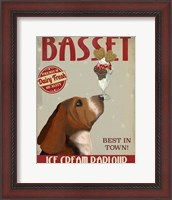 Framed Basset Hound Ice Cream