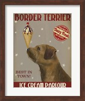 Framed Border Terrier Ice Cream