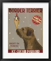Framed Border Terrier Ice Cream