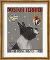 Framed Boston Terrier Ice Cream