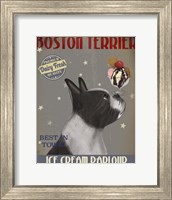 Framed Boston Terrier Ice Cream
