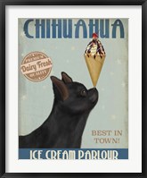 Framed Chihuahua, Black, Ice Cream