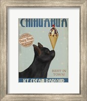 Framed Chihuahua, Black, Ice Cream
