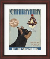 Framed Chihuahua, Black and Ginger, Ice Cream
