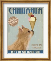 Framed Chihuahua, Long Haired, Ice Cream