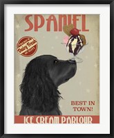 Framed Cocker Spaniel, Black, Ice Cream