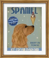 Framed Cocker Spaniel, Golden, Ice Cream