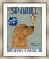 Framed Cocker Spaniel, Golden, Ice Cream