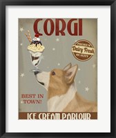 Framed Corgi, Tan, Ice Cream