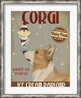 Framed Corgi, Tan, Ice Cream
