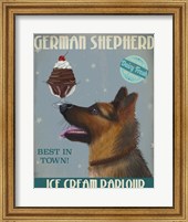 Framed German Shepherd Ice Cream