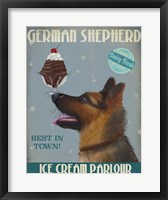 Framed German Shepherd Ice Cream