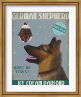 Framed German Shepherd Ice Cream